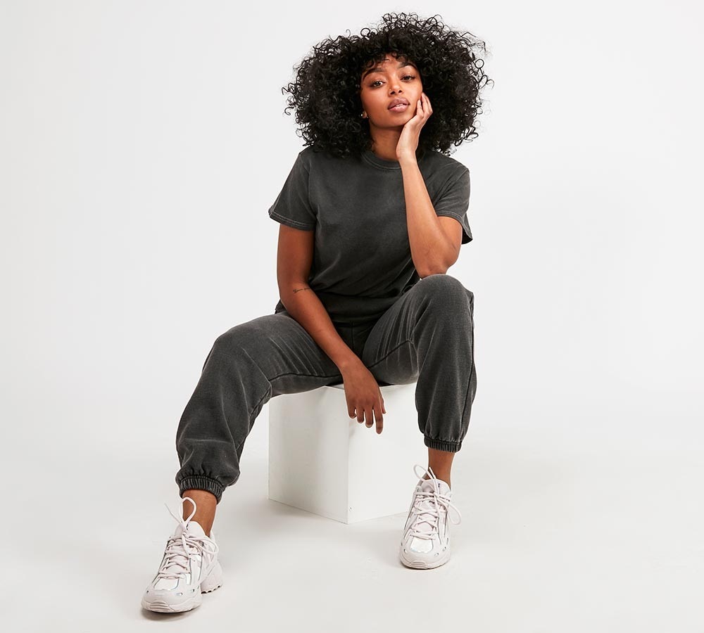 Womens Boxy Cropped Dye T-Shirt image 2