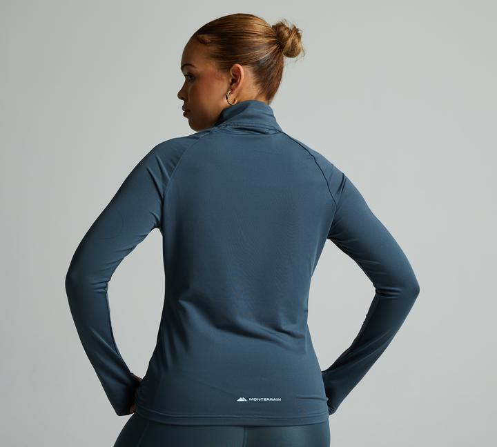 Womens Glide Quarter Zip Long Sleeve T-Shirt image 3