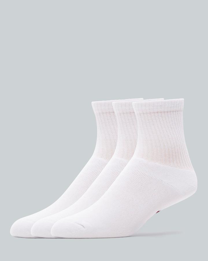 Womens 3 Pack Branded Sole Mid Calf Crew Sock image 3