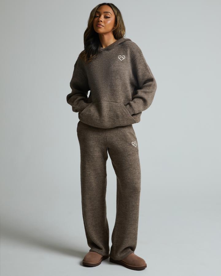 Womens Iconic Ribbed Knitted Hoodie image 2