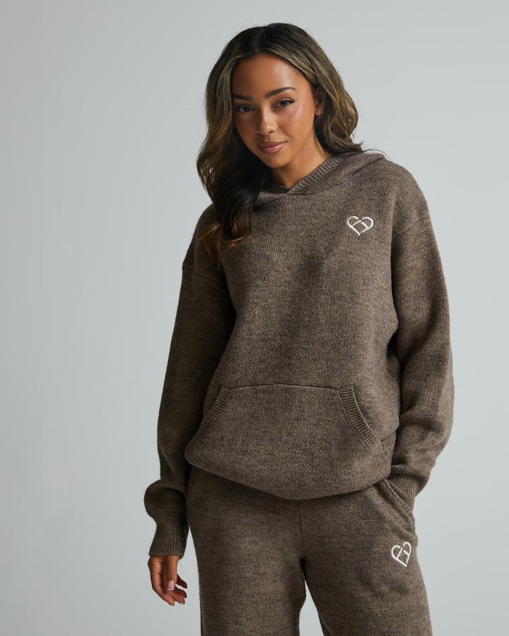 Womens Iconic Ribbed Knitted Hoodie image 3