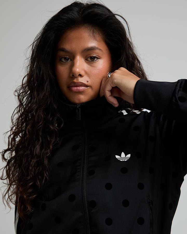 Womens Satin Polka Dot Track Top image 5