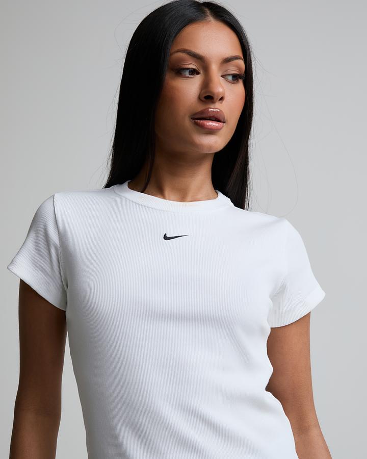 Womens Rib Tight Short Sleeve T-Shirt image 1