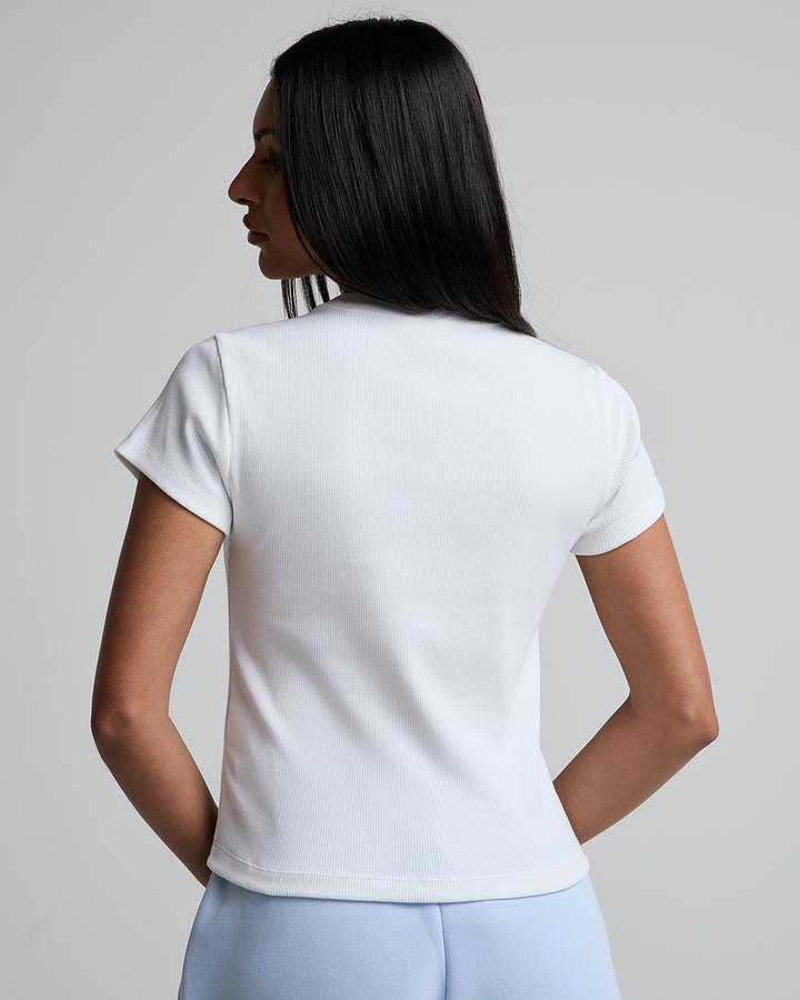 Womens Rib Tight Short Sleeve T-Shirt image 4