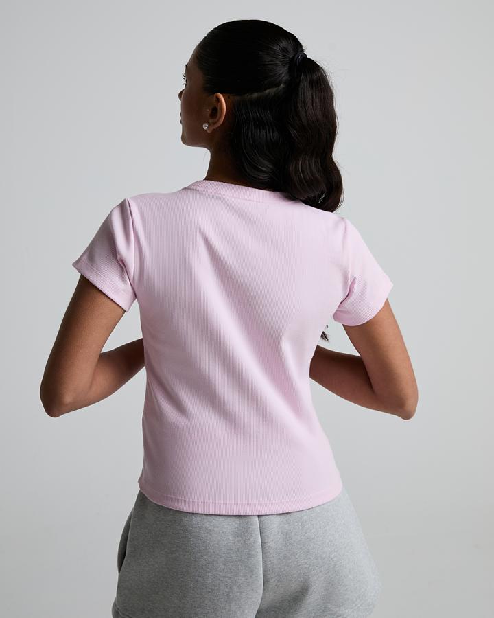 Womens Rib Tight Short Sleeve T-Shirt image 3