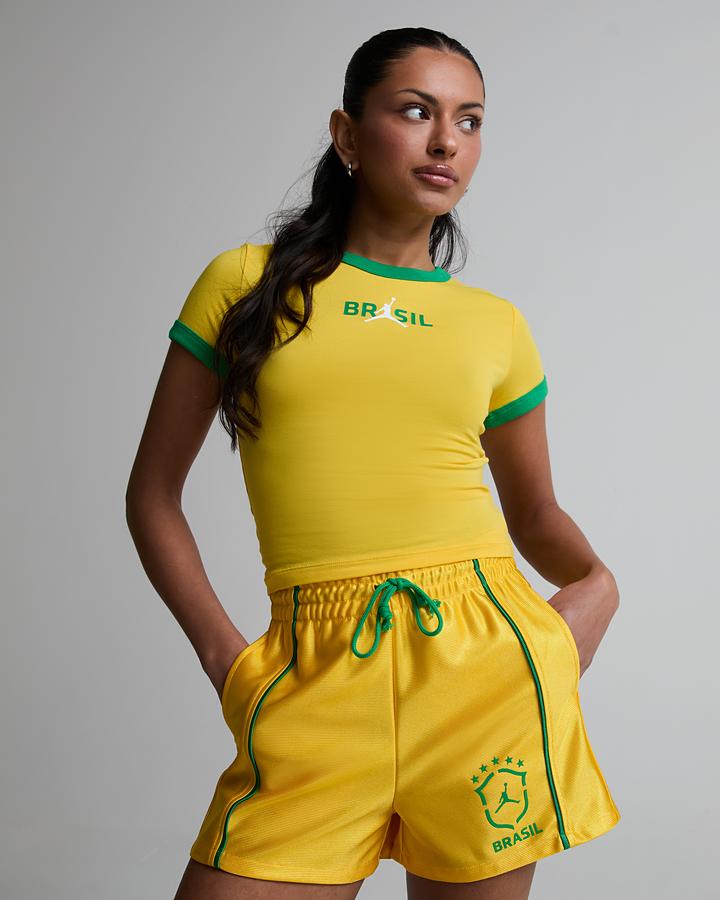 Womens Retro Brazil P6 T-Shirt image 6