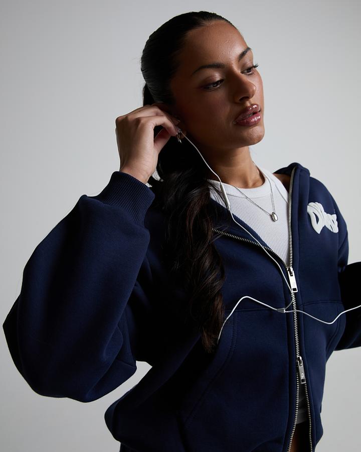 Womens Lotto Boxy Fit Zip Through Hoodie image 3