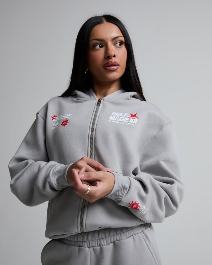 Womens Potential Boxy Fit Full Zip Hoodie image 4