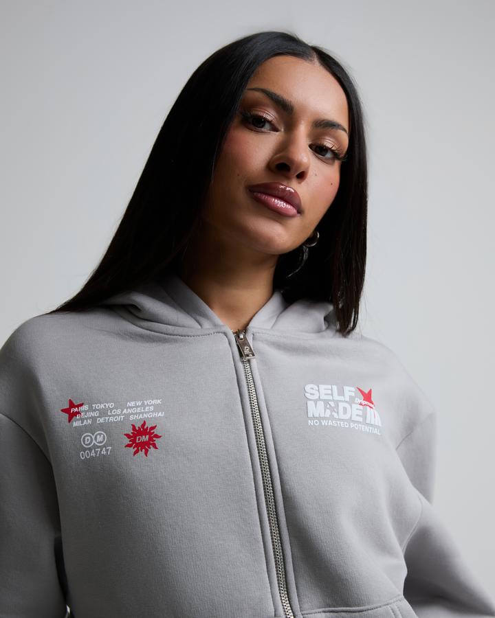 Womens Potential Boxy Fit Full Zip Hoodie image 5