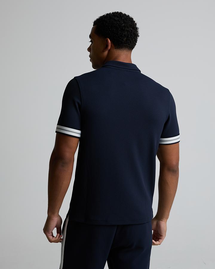 Textured Tape Zip Polo Shirt image 3