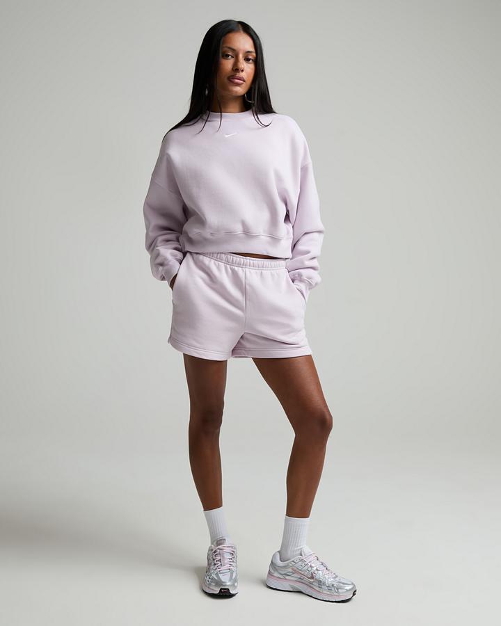 Womens Studio Fleece Mid Weight Oversized Crop Sweatshirt image 2