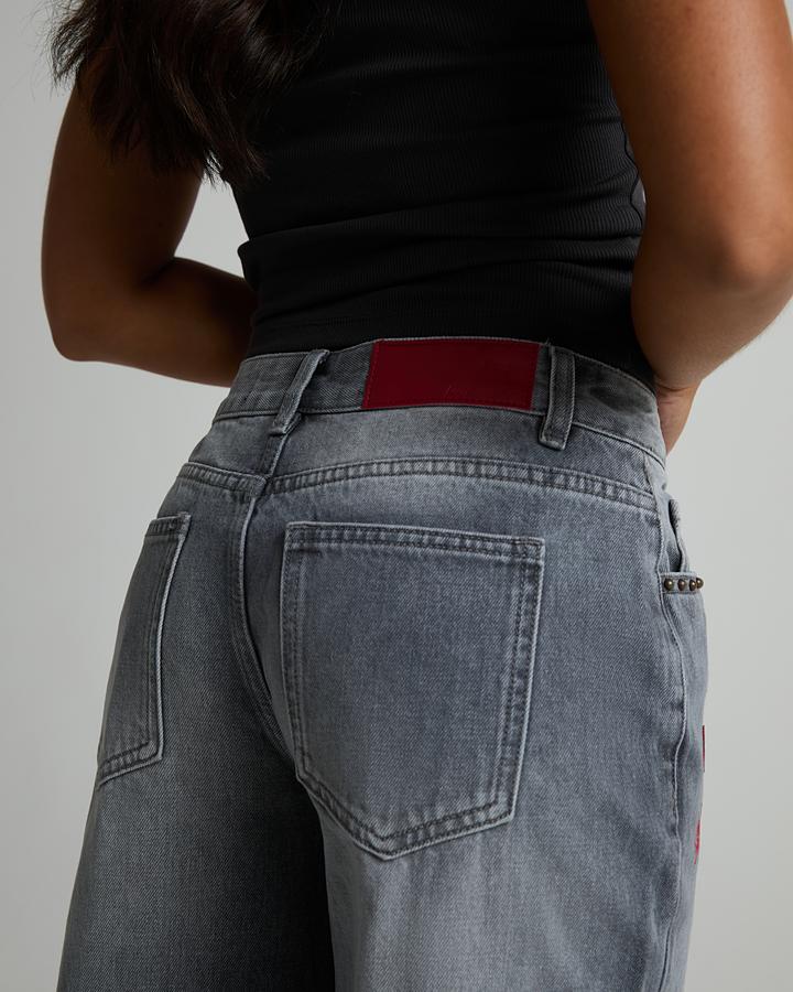 Womens Grind Baggy Mid Rise Jean image 7