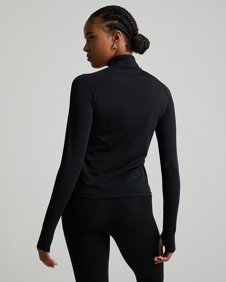 Womens Balance Leopard Quarter Zip Long Sleeve Top image 3