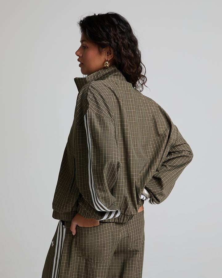 Womens Micro Check Track Top image 3