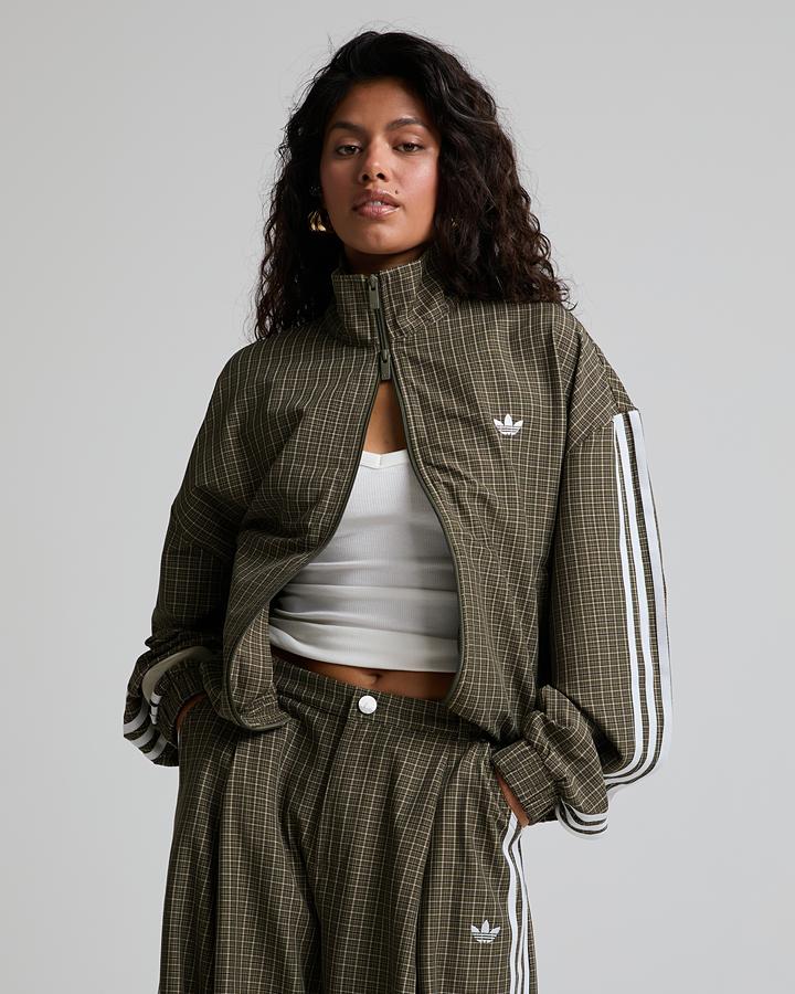 Womens Micro Check Track Top image 4