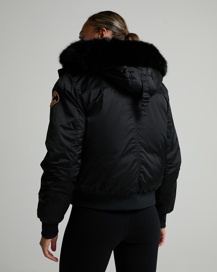 Womens Olivia Platinum Hooded Bomber Jacket image 3