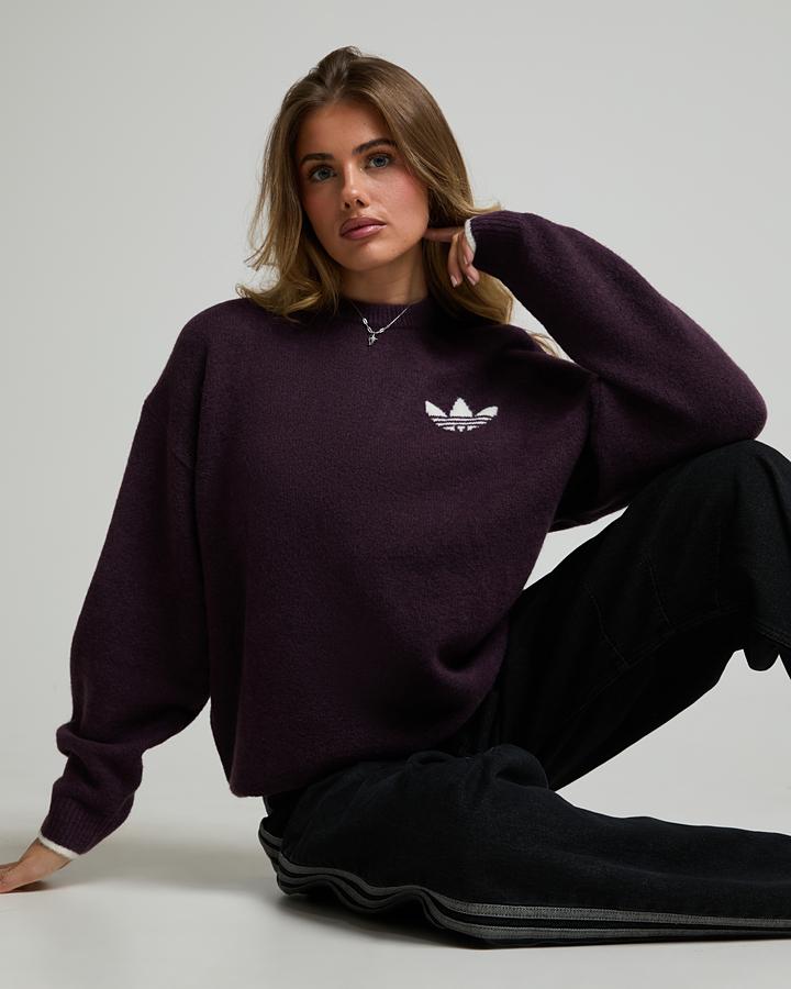 Womens ESS Knit Tipping Crew Sweat image 1
