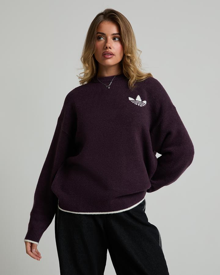 Womens ESS Knit Tipping Crew Sweat image 2