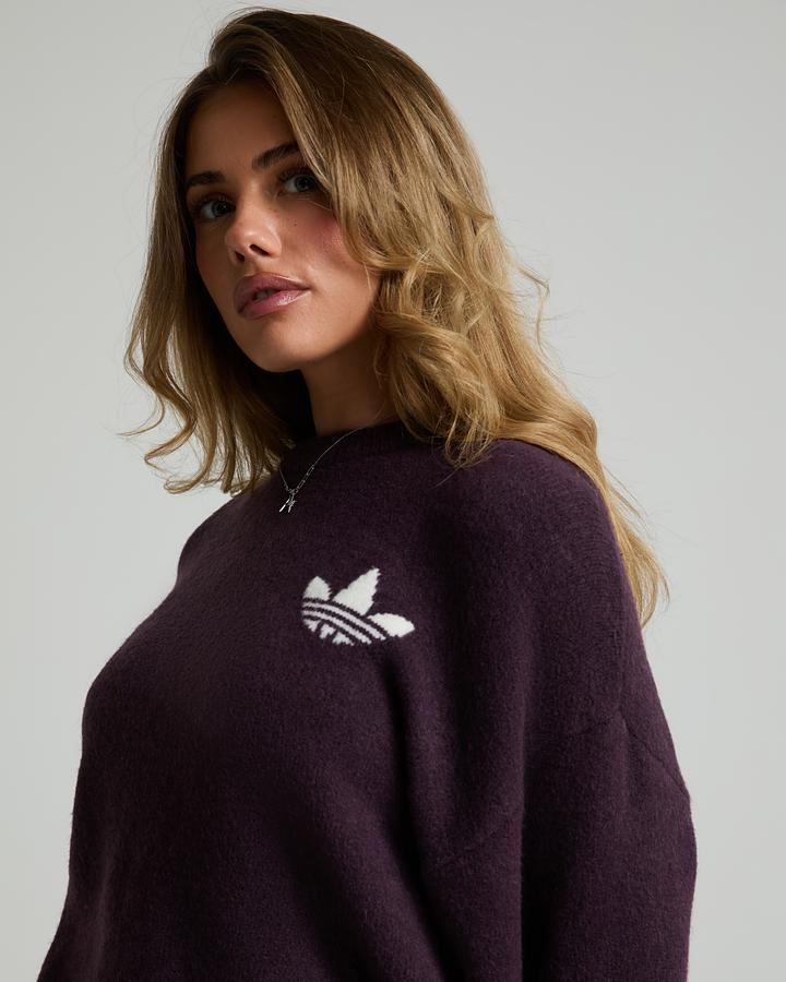 Womens ESS Knit Tipping Crew Sweat image 4