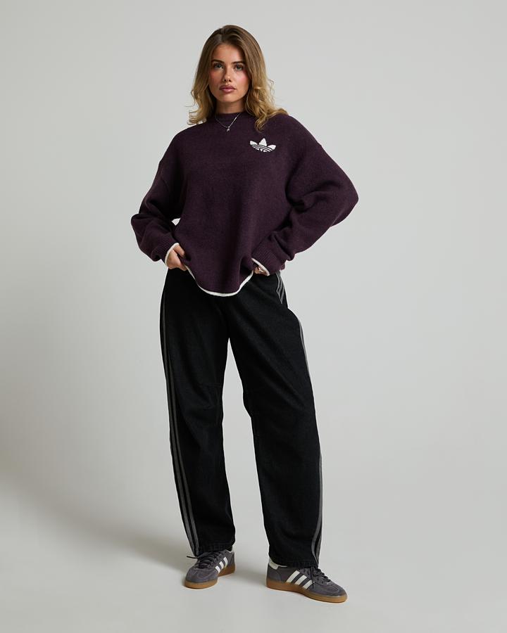 Womens ESS Knit Tipping Crew Sweat image 5