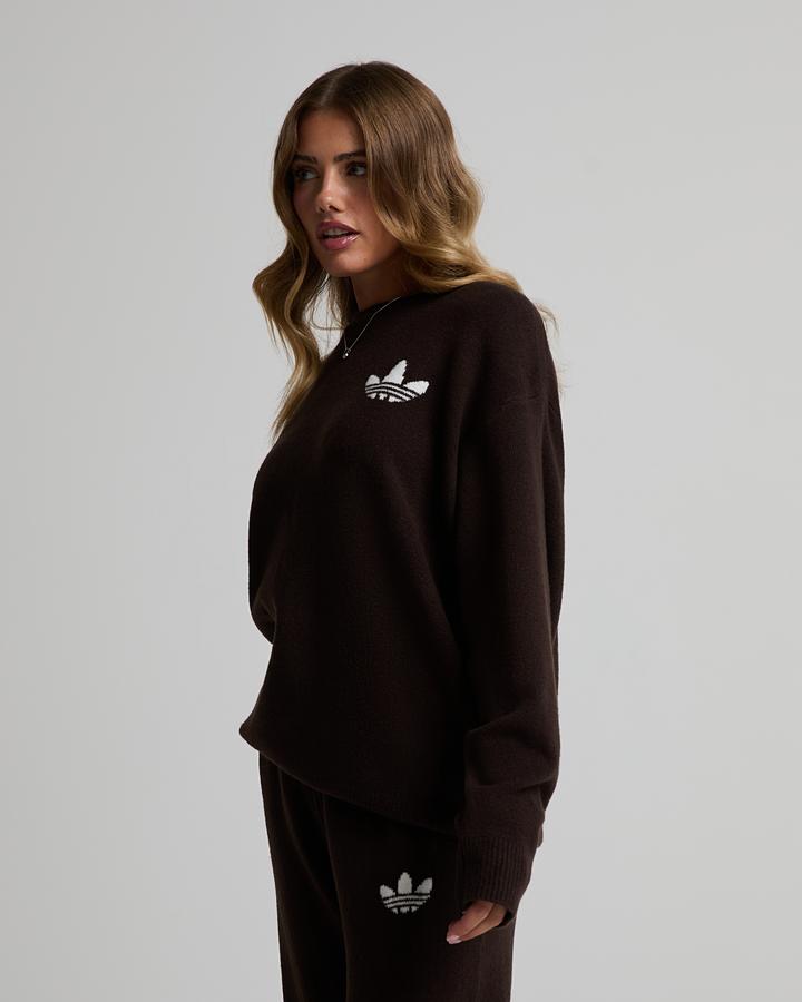 Womens Essential Knit Crew Sweatshirt image 1