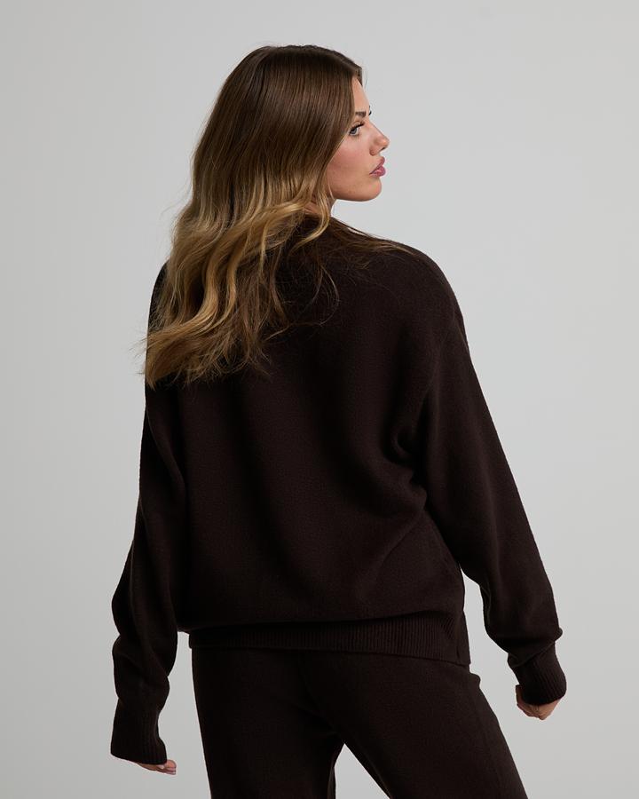 Womens Essential Knit Crew Sweatshirt image 3
