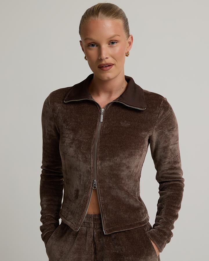 Womens Chenille Zip Track Top image 1