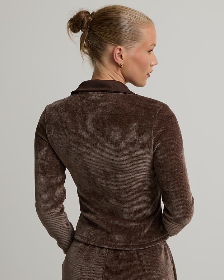 Womens Chenille Zip Track Top image 3