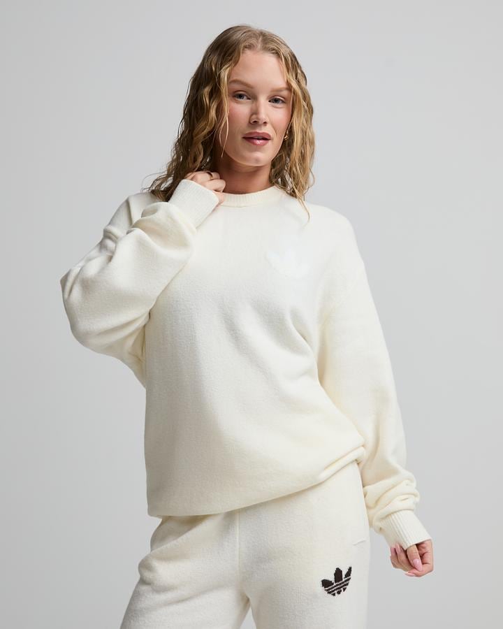 Womens Essential Knit Crew Sweatshirt image 5