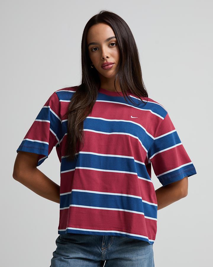 Womens Novelty Stripe Boxy T-Shirt image 5