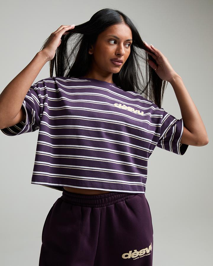 Womens Stripe Oversized T-Shirt image 5