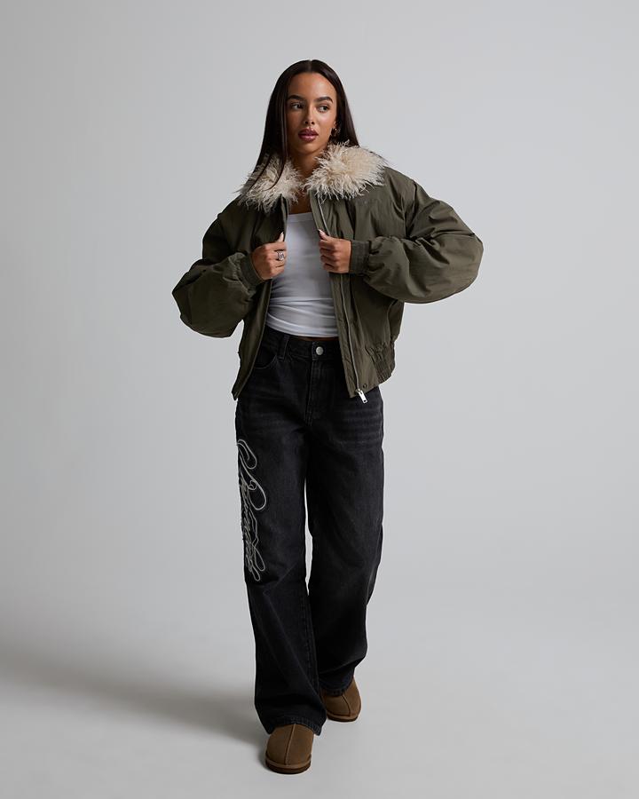 Womens Hype Bomber Jacket image 2