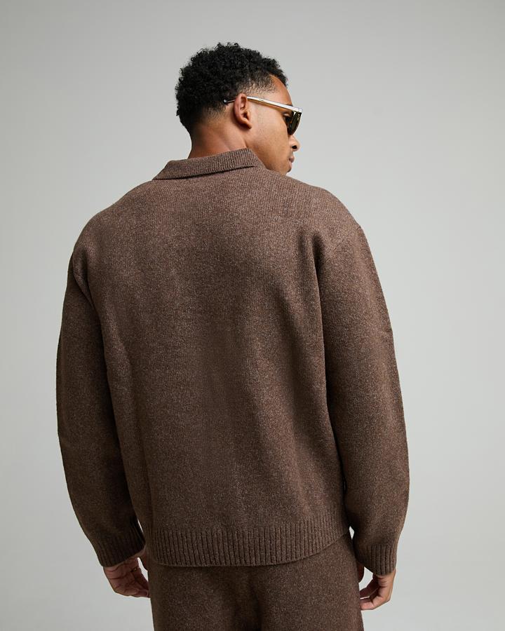 Fluffy Knit Quarter Zip Rugby Sweatshirt image 4