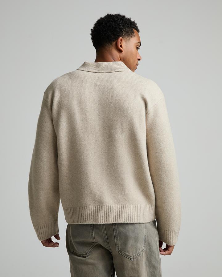 Fluffy Knit Quarter Zip Rugby Sweatshirt image 4