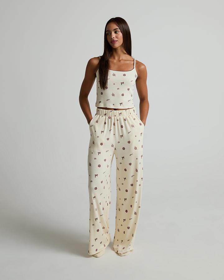 Womens Do Not Disturb Pointelle Pyjama Set image 1