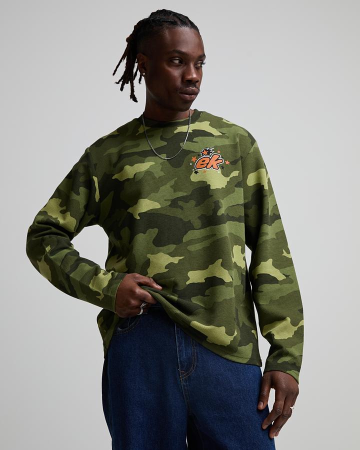 Camo Waffle Long Sleeve T-Shirt image 5