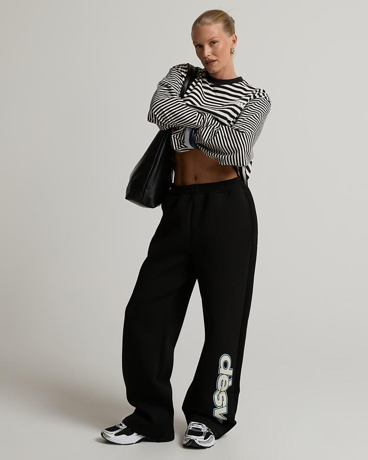 Womens Striped Long Sleeved Loose T-Shirt image 2