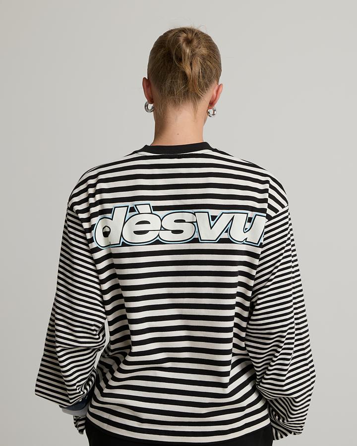 Womens Striped Long Sleeved Loose T-Shirt image 3