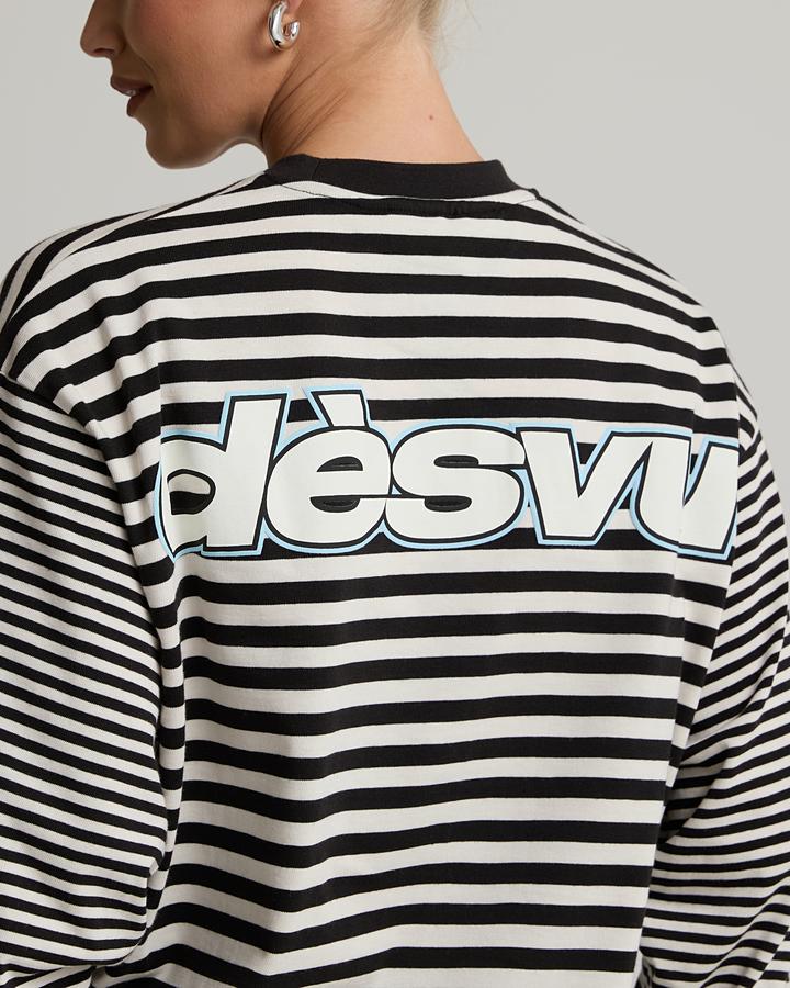 Womens Striped Long Sleeved Loose T-Shirt image 5