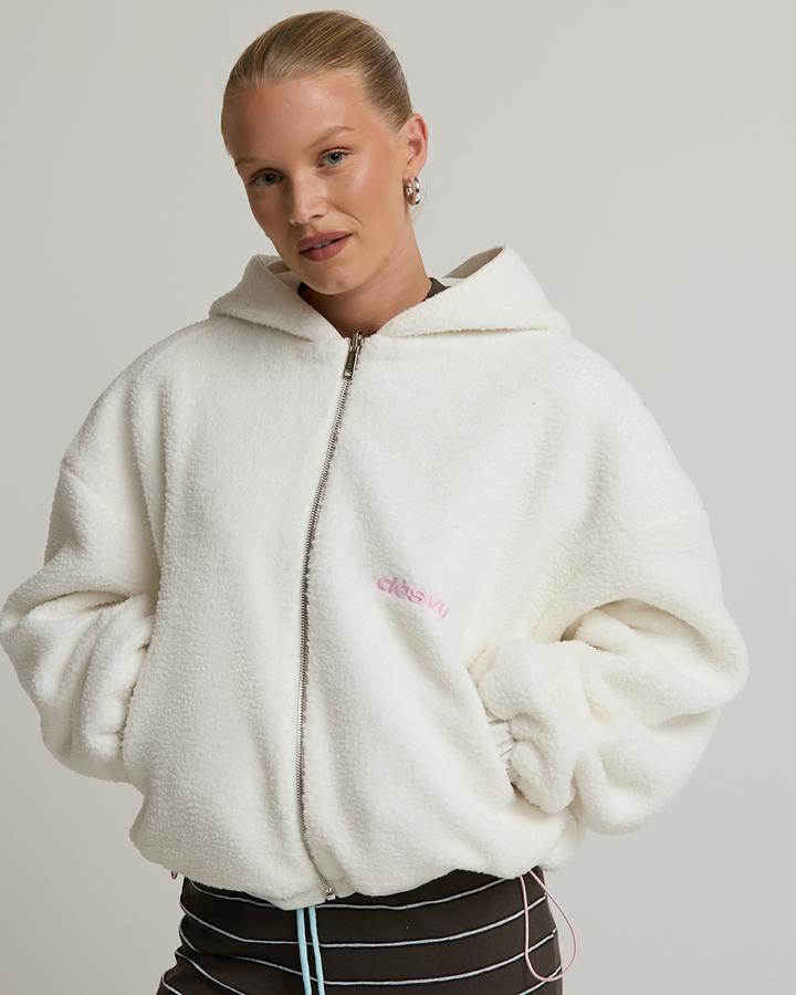 Womens Reversible Borg Fleece Hoodie image 4