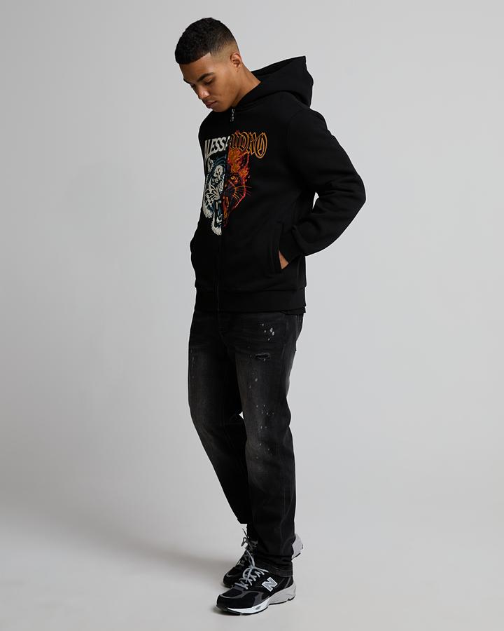 Animal Split Zip Through Hoodie image 1