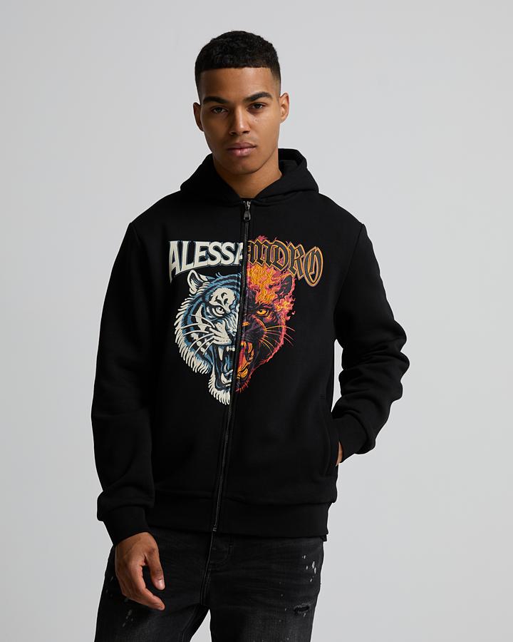 Animal Split Zip Through Hoodie image 2