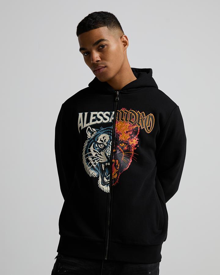 Animal Split Zip Through Hoodie image 5