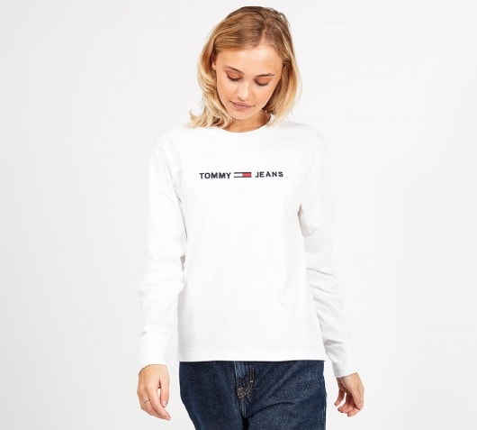 Womens Clean Linear Logo Long Sleeve T-Shirt