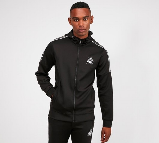 Davis Raised Print Poly Hoodie