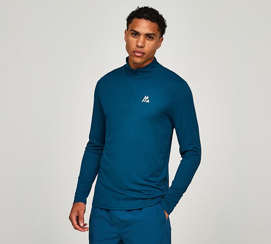 Peak Grid Quarter Zip Top