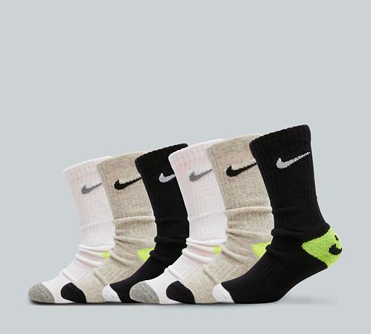 Kids 6 Pack Smiley Crew Sock