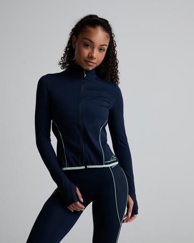 Womens Align Full Zip Long Sleeve Top