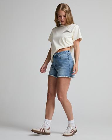 Womens Ivy Lace Denim Short