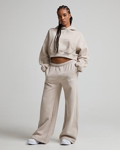 Womens Studio Fleece Wide Leg Pant
